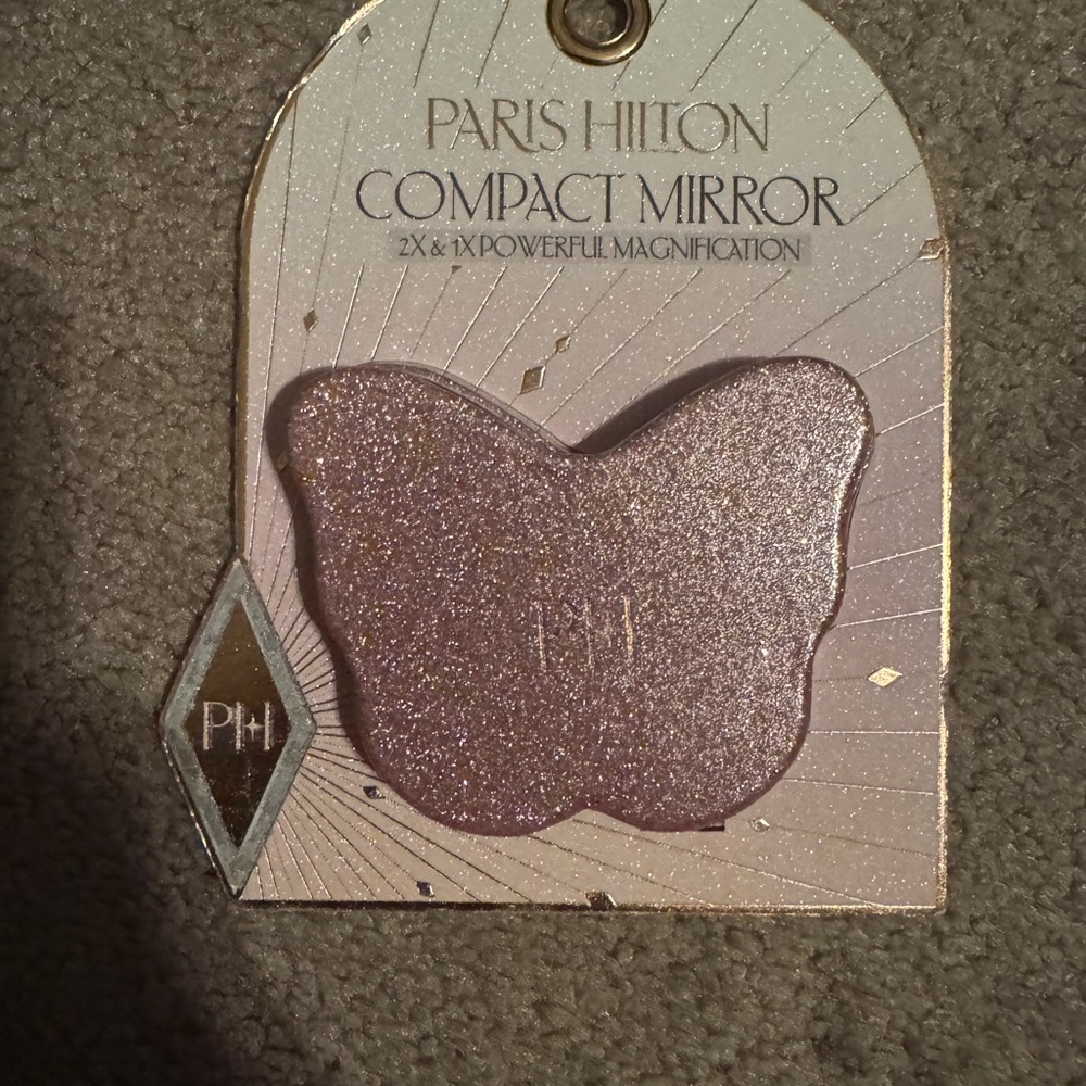 BNWT Paris Hilton Silver Butterfly Compact Mirror